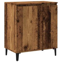 Berkfield Home Sideboard Old Wood 60x35x70 cm Engineered Wood in Brown - Size: 60 x 35 x 70 cm - thumbnail 2