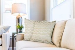 New Edge Blinds Waves Cushion Cover in Cream - Size: 43 cm x 43 cm - thumbnail 2