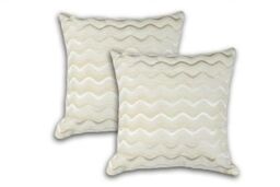 New Edge Blinds Waves Cushion Cover in Cream - Size: 43 cm x 43 cm - thumbnail 1