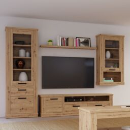 Furniture To Go Corona 140cm Wall Shelf in Artisan Oak in Light Oak - thumbnail 4