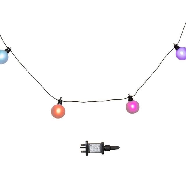 Samuel Alexander 10x 4.5m Frosted Ball Style Cap String Lights with Filament in Rainbow - image 1