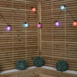 Samuel Alexander 10x 4.5m Frosted Ball Style Cap String Lights with Filament in Rainbow - thumbnail 3