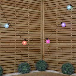 Samuel Alexander 10x 4.5m Frosted Ball Style Cap String Lights with Filament in Rainbow - thumbnail 4