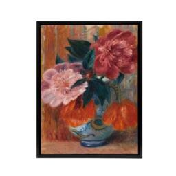 "Artery8 Tulips & Peonies in Pitcher Glackens Framed Canvas Wall Art Print - Size: W12"" x H16""" - thumbnail 1