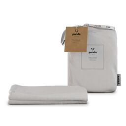 Panda London 100% Bamboo Fitted Sheet - Cot & Cotbed (2-Pack) in White - Size: Junior