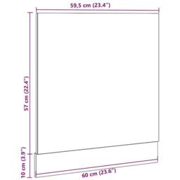 Berkfield Home Dishwasher Panel Lyon Old Wood 60x1.5x67 cm Engineered Wood in Brown - thumbnail 8