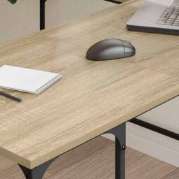 Berkfield Home Decorative Desk Sonoma Oak 139x139x75 cm Engineered Wood in Brown - Size: 139 x 139 x 75 cm - thumbnail 1