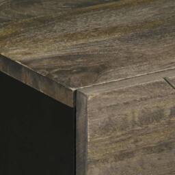 Berkfield Home Bedside Cabinet Black 50x33x60 cm Solid Wood Mango - Size: 50 x 33 x 60 cm - thumbnail 6