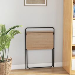 Costway Folding Computer Desk Compact Home Office Writing Desk Versatile Study Desk in Natural - thumbnail 5