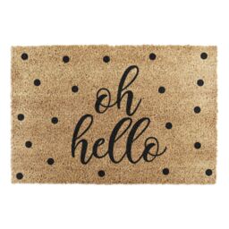 Artsy Mats Oh Hello Doormat - Regular 60x40cm in Black - Size: 40 cm x 60 cm - thumbnail 5