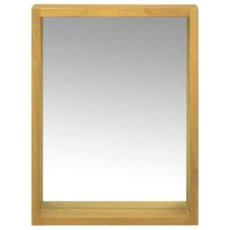 Berkfield Home Mirror Cabinet 30x10x40 cm Solid Wood Teak in Brown - Size: 30 x 10 x 40 cm