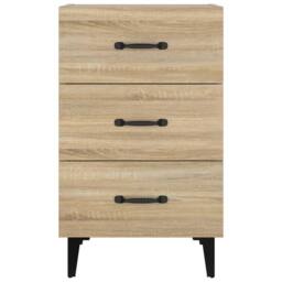 Berkfield Home Elegant Bedside Cabinet Sonoma Oak 40x40x66 cm Engineered Wood in Light Tan - Size: 40 x 40 x 66 cm - thumbnail 1