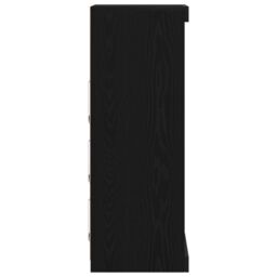Berkfield Home Sideboard with LED Lights Black Oak 41x37x100 cm - Size: 41 x 37 x 100 cm - thumbnail 6