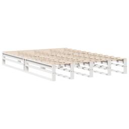 Berkfield Home Beautiful Bed Frame without Mattress White 135x190 cm Double Soli - thumbnail 4