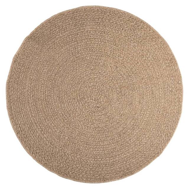Berkfield Home Rug 160 cm Jute Look Indoor & Outdoor in Brown - Size: 100 cm diameter - image 1