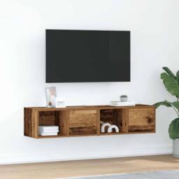 Berkfield Home TV Cabinets 2 pcs Old Wood 60x31x25.5 cm Engineered Wood in Brown - thumbnail 2
