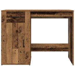 Berkfield Home Elegant Desk Old Wood 100x49x75 cm Engineered Wood in Brown - Size: 100 x 49 x 75 cm - thumbnail 5