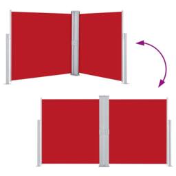 Berkfield Home Retractable Side Awning Red 160x600 cm - thumbnail 5