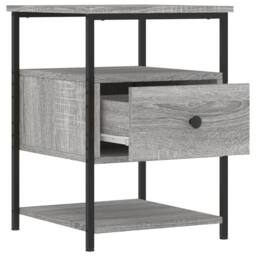 Berkfield Home Bedside Cabinets 2 pcs Grey Sonoma 40x42x56 cm Engineered Wood - Size: 40 x 42 x 56 cm - thumbnail 6