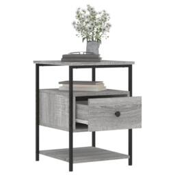 Berkfield Home Bedside Cabinets 2 pcs Grey Sonoma 40x42x56 cm Engineered Wood - Size: 40 x 42 x 56 cm - thumbnail 5