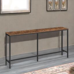 Rafaelo Mobilia 180CM Wide Narrow & Slim Console Table For Hallway in Brown - thumbnail 1