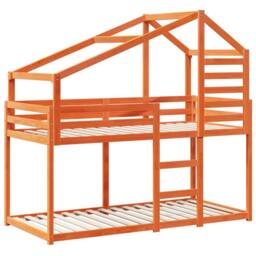 Berkfield Home Bunk Bed without Mattress Wax Brown 90x200 cm Solid Wood Pine - thumbnail 3