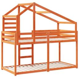 Berkfield Home Bunk Bed without Mattress Wax Brown 90x200 cm Solid Wood Pine - thumbnail 6