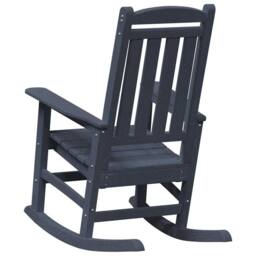 Berkfield Home Garden Rocking Chairs 2 pcs Navy Blue 70x92x107.5 cm HDPE - thumbnail 7