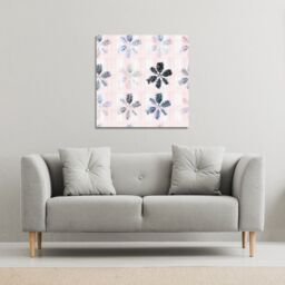 Benjamin Tate Design Colorful pine leaves (Canvas Print) / 114 x 114 x 4cm in Natural - Size: 114 x 114 x 4 cm - thumbnail 1