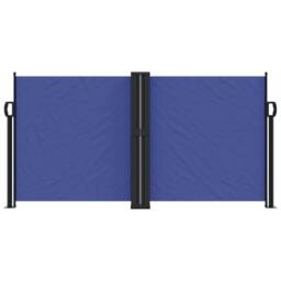 Berkfield Home Retractable Side Awning Blue 120x1200 cm - thumbnail 1