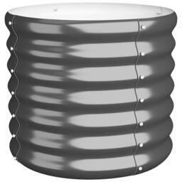 Berkfield Home Garden Planter Powder-coated Steel 40x40x36 cm Anthracite in Black - Size: 40 x 40 x 36 cm - thumbnail 1