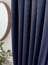 Luxury Living Adi Lined Pencil Pleat Curtains in Navy - Size: 117 cm width x 229 cm drop - thumbnail 6