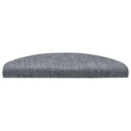 Berkfield Home Self-adhesive Stair Mats 5 pcs Light Grey 65x21x4 cm Needle Punch - Size: Medium - thumbnail 4
