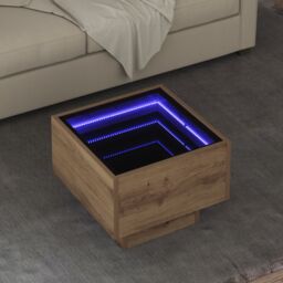 Berkfield Home Side Table Artisan oak 40 x 40 x 30 cm Engineered wood in Brown - thumbnail 1