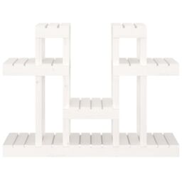 Berkfield Home Plant Stand White 104.5x25x77.5 cm Solid Wood Pine - thumbnail 5