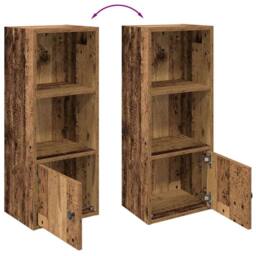 Berkfield Home Bookcase Old Wood 31x24x77 cm Engineered Wood in Brown - Size: 31 x 24 x 77 cm - thumbnail 8