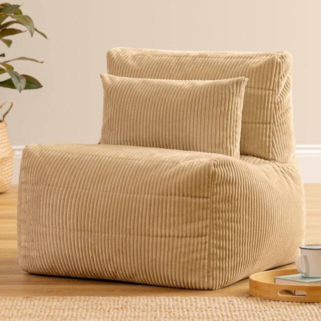 icon Noa Bean Bag Recliner, Jumbo Cord in Cream - image 1
