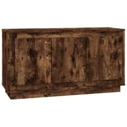 Berkfield Home Sideboard Smoked Oak 102x35x55 cm Engineered Wood in Brown - Size: 102 x 35 x 55 cm - thumbnail 3