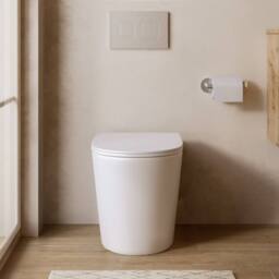 Banyetti Scene Rimless Back to Wall Toilet - Gloss White