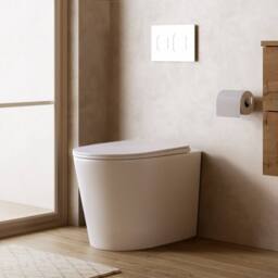 Banyetti Scene Rimless Back to Wall Toilet - Gloss White - thumbnail 3