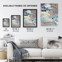 Artery8 Henry Somm Woman in a Lodge Watercolour Portrait Framed Wall Art Print - Size: A4 - thumbnail 3