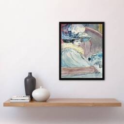 Artery8 Henry Somm Woman in a Lodge Watercolour Portrait Framed Wall Art Print - Size: A4 - thumbnail 4