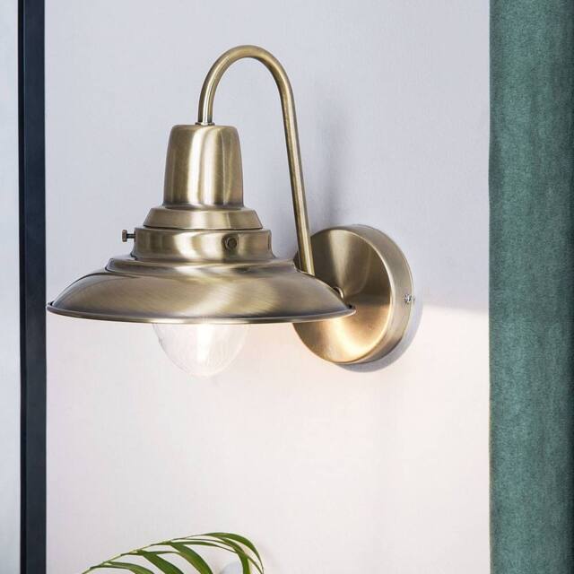 Wyld and Coco Brass Industrial Glam Wall Lamp in Bronze - image 1