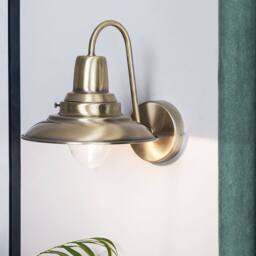 Wyld and Coco Brass Industrial Glam Wall Lamp in Bronze