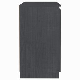 Berkfield Home Side Cabinet Grey 60x36x65 cm Solid Pinewood - Size: 60 x 36 x 65 cm - thumbnail 4