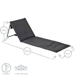 Harbour Housewares Folding Beach Loungers Pack of 2 in Green - thumbnail 3