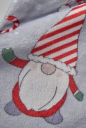 Catherine Lansfield 'Christmas Gnomes' Blanket Throw in Grey - Size: 130 cm x 170 cm - thumbnail 2