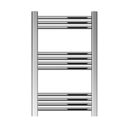 Balterley Straight Heated Towel Rail Radiator, 219W, 500 x 700mm, Chrome in Silver - thumbnail 1