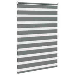 Berkfield Home Elegant Zebra Blind Dark Grey 115x150 cm Fabric Width 110.9 cm Po - thumbnail 4