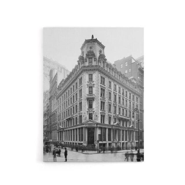 "Artery8 New York J.p. morgan Building Wall Street Canvas Art in Grey - Size: W18"" x H24""" - image 1